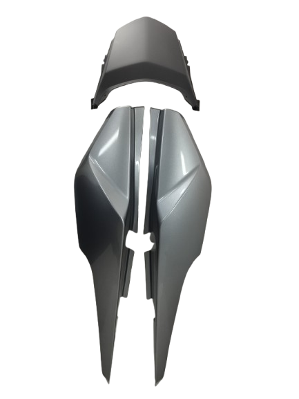 200346 Carenagem Lateral Traseira + Rabeta FAN 160 23 Prata Iron Nail Met?lico (3 Pe?as).png