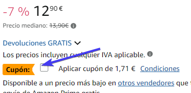 captura de pantalla de ayuda para conseguir la oferta temporal