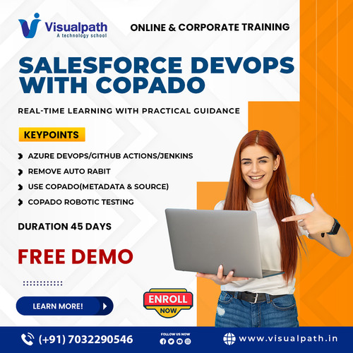 Visualpath provides Salesforce DevOps Online Training designed for modern DevOps professionals. Build release management expertise through Salesforce DevOps Training. Enhance your career opportunities with Salesforce DevOps Training In Hyderabad helps professionals gain global DevOps exposure through learning. Corporate training is available for teams across India, USA, UK, Canada, Dubai, Australia, and globally. Call +91-7032290546.

Website: https://www.visualpath.in/online-salesforce-devops-training.html
WhatsApp: https://wa.me/c/917032290546
Visit Blog: https://visualpathblogs.com/category/salesforce-devops-with-copado/