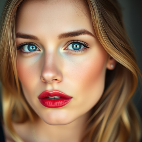 image of a beautiful woman with blue eyes and red by karoglan46 dlro0di.jpg
