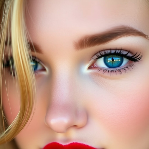 image of a beautiful woman with blue eyes and red by karoglan46 dlro0dq.jpg