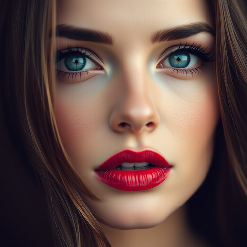 image of a beautiful woman with blue eyes and red by karoglan46 dlro0dv.jpg
