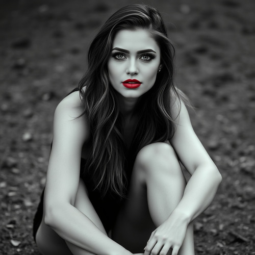 image of a beautiful woman sitting on the ground w by karoglan46 dlrnzu8.jpg