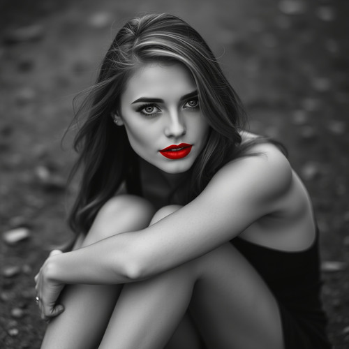 image of a beautiful woman sitting on the ground w by karoglan46 dlrnzuc.jpg