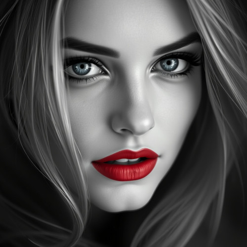 a beautiful woman with blue eyes and red lipstick by karoglan46 dlrnzo3.jpg