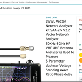 LWWL Vector Network Analyzer kit SAA 2N V2 2 Vector Network Analyzer