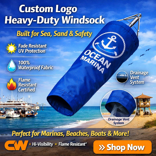 Custom Logo Marine Heavy Duty Windsock for Maximum Durability.png