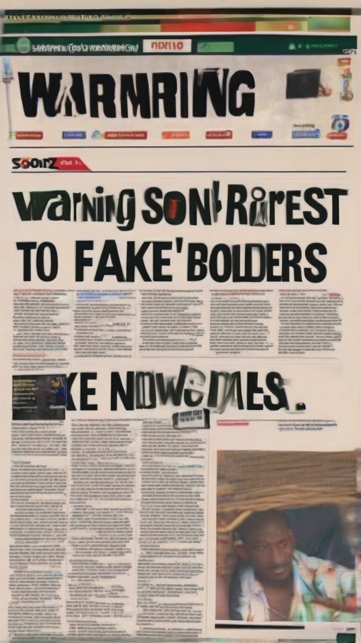 Sonza arrest ‘warning’ to fake news peddlers