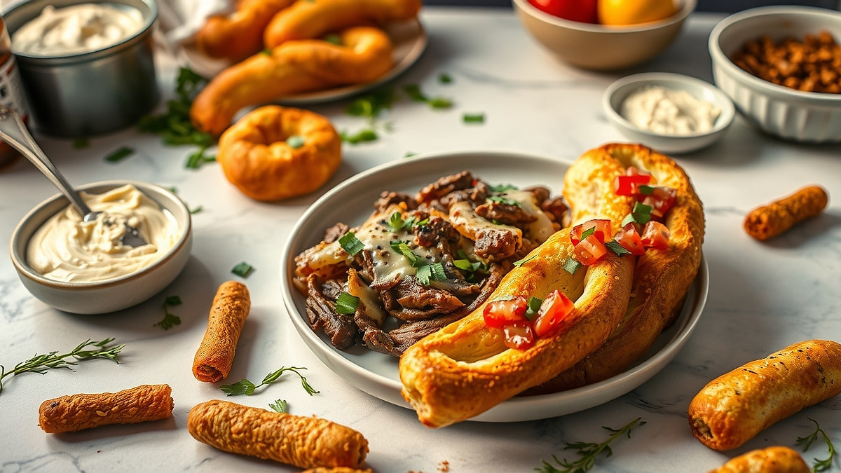 Philly Cheesesteak Pull-Apart Breadsticks Recipe