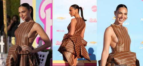 Gal Gadot llego desde tel aviv para la premiere de la pelicula barbie world en estados unidos