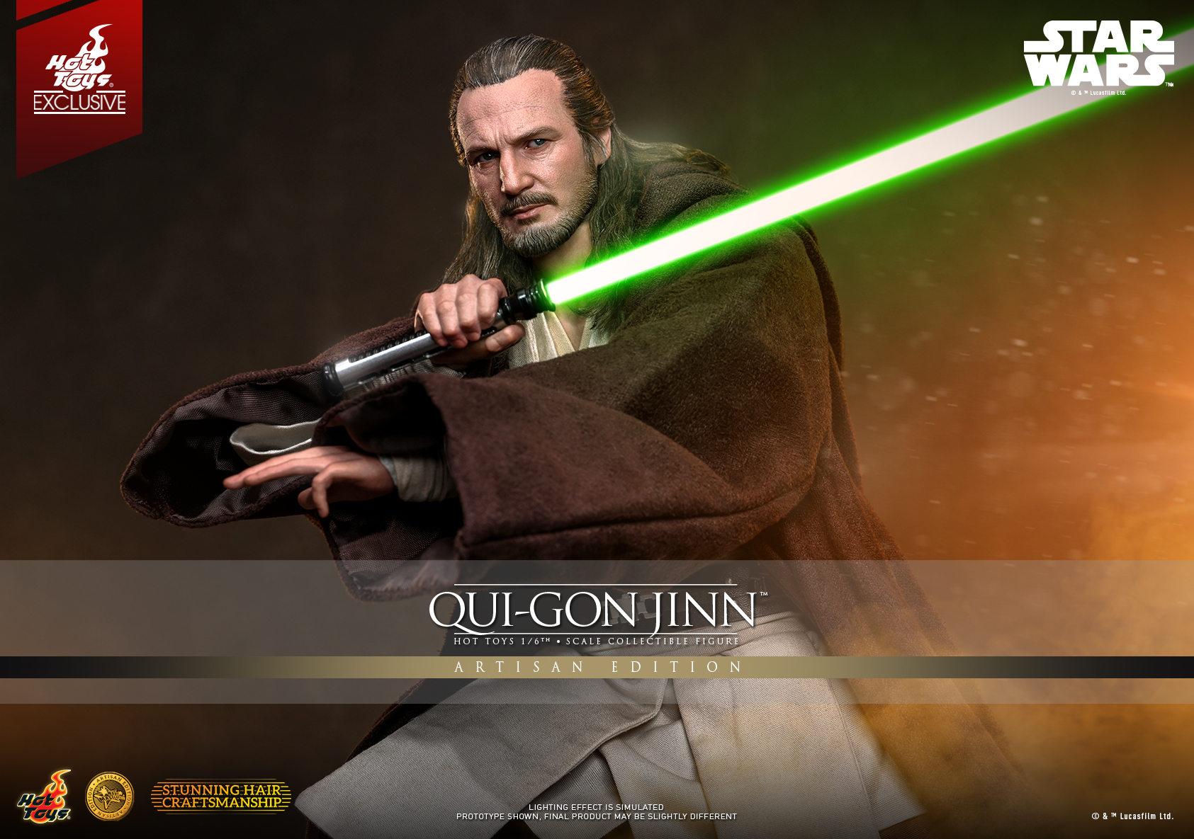 The Phantom Menace Qui-Gon Jinn arrives in Hot Toys Artisan format