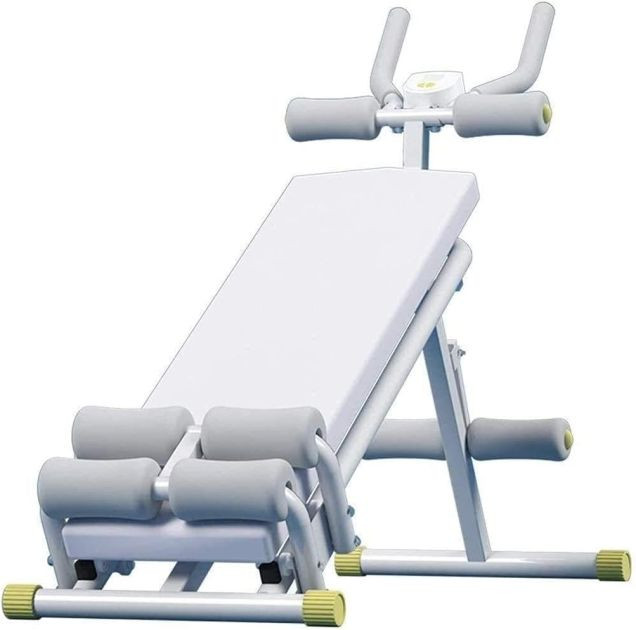 Dumbbell Bench Weight Lifting Adjustable Weight Bench for Home Beauty Waist Machine Abdominal Fitness Equipment Fitness Equipment (White)