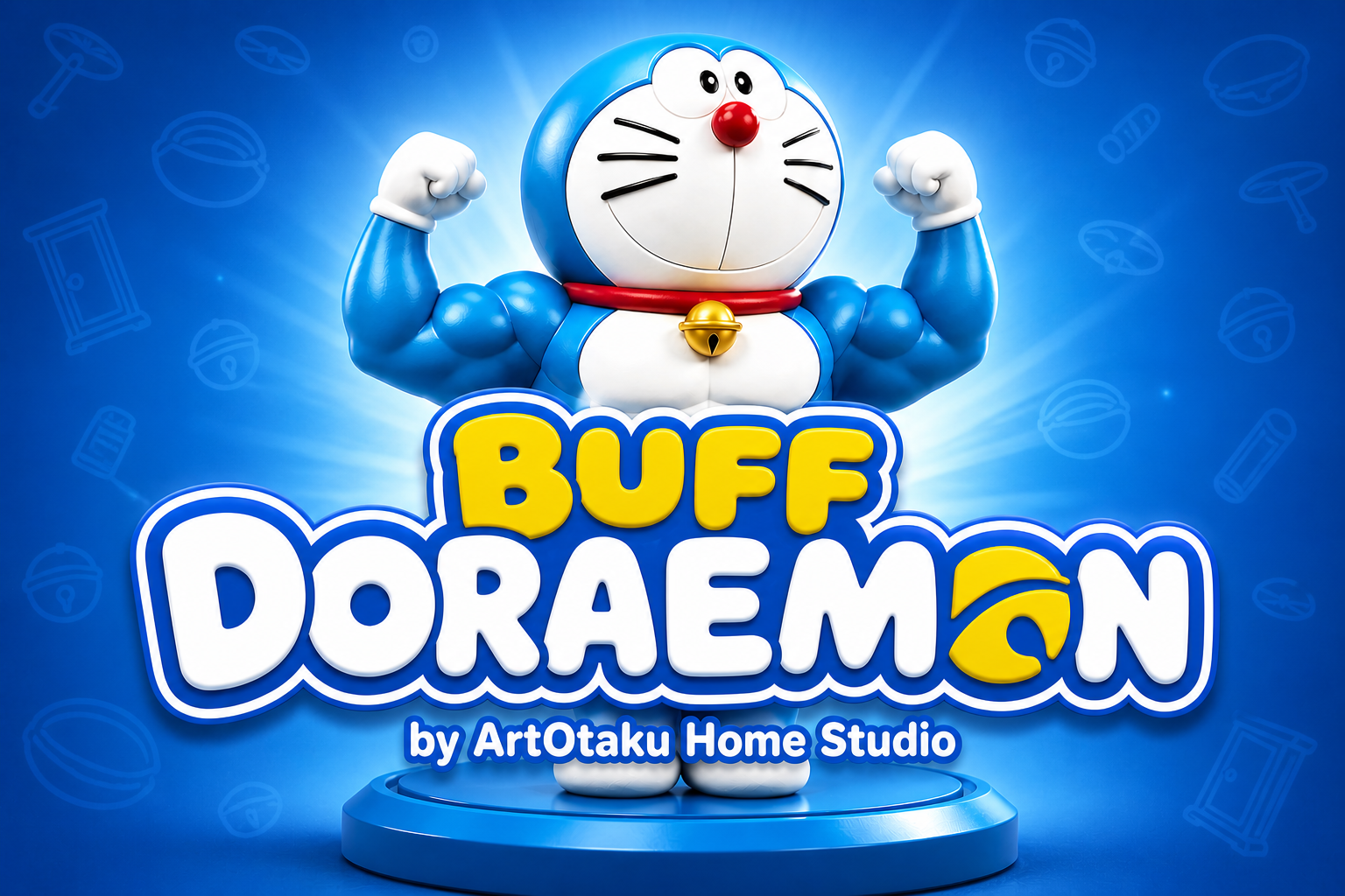 Buff Doraemon is reimagined in ArtOtaku Home Studio’s Contrastive Art series
