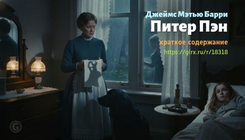 Читать краткий пересказ книги Джеймса Мэтью Барри «Питер Пэн». Питер Пэн, Мэтью Барри, краткое содер.jpg