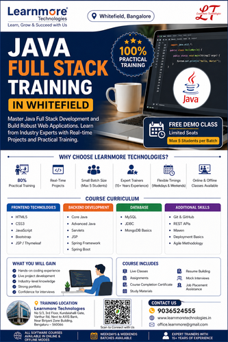 Java full stack training in Whitefield Learnmore.png