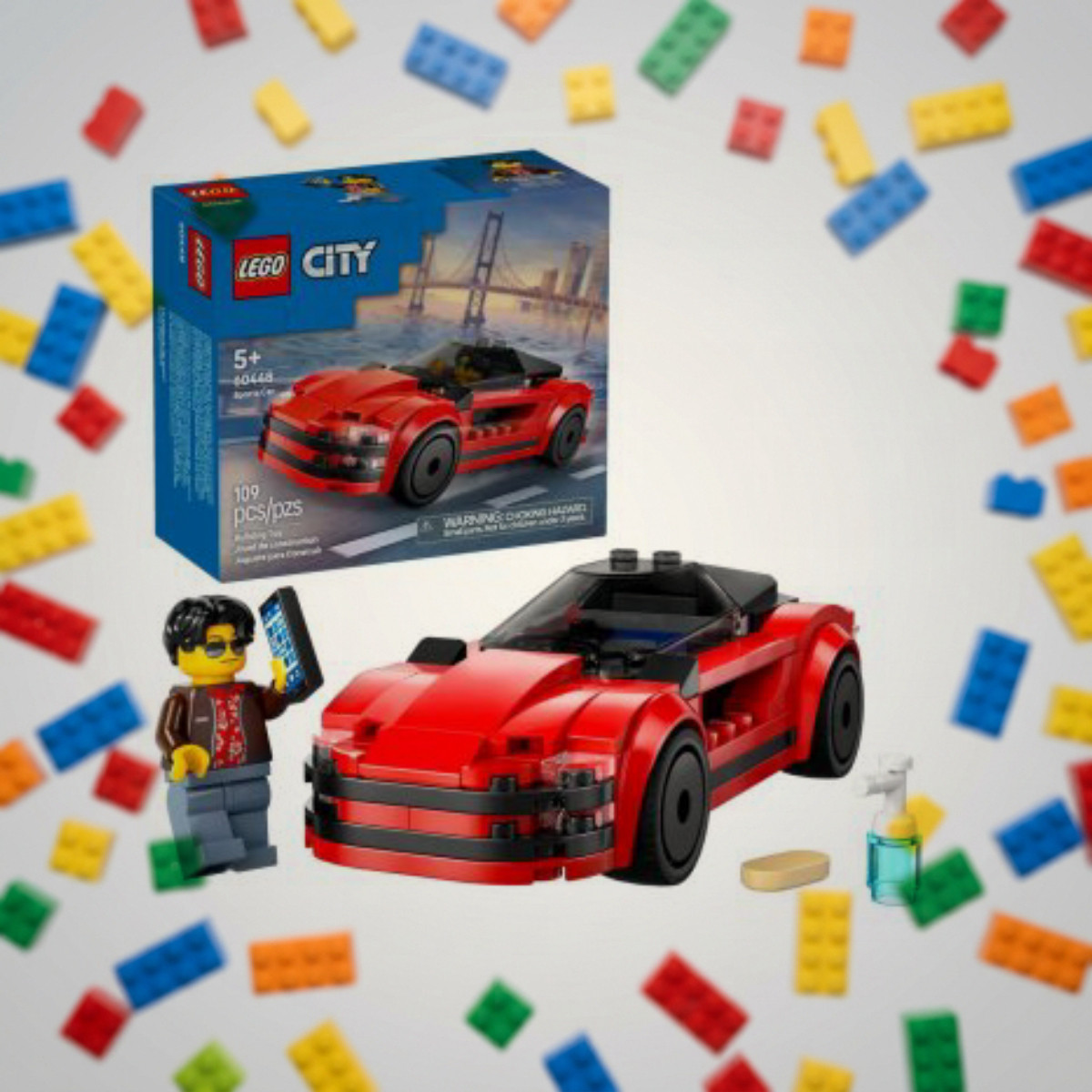 LEGO 60448 Червоний спортивний автомобіль