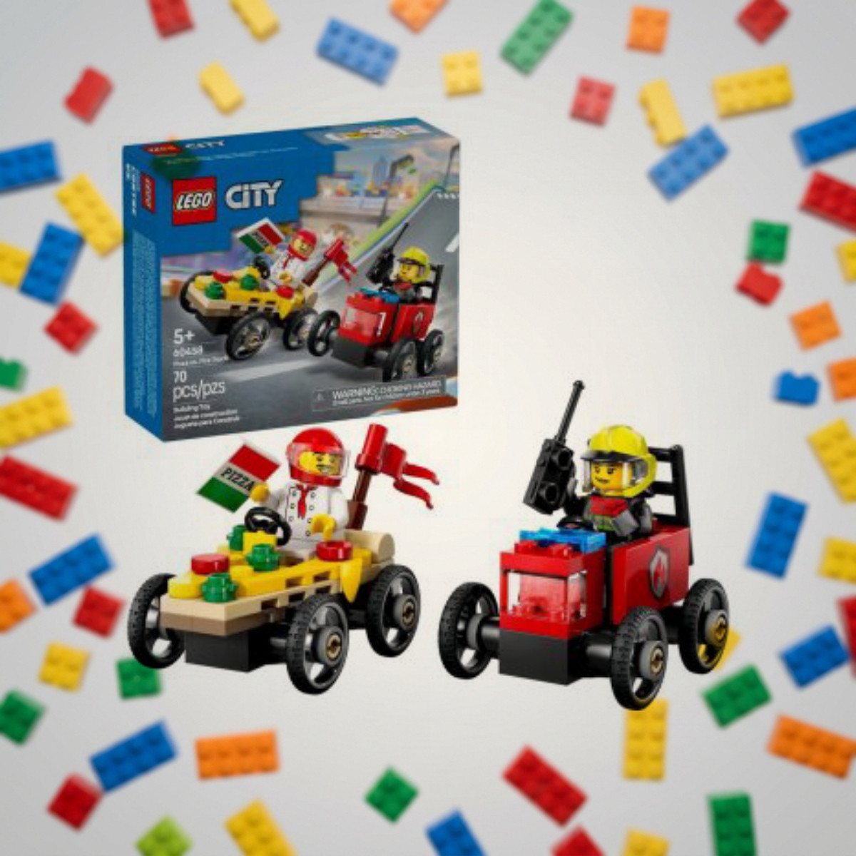 LEGO 60458 Піца-авто проти пожежної машини Набір