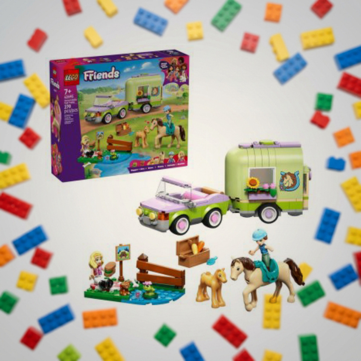 LEGO 42695 Причіп для коня й лошати