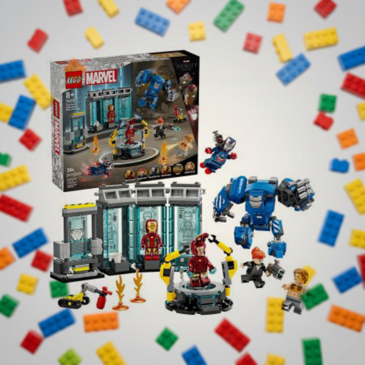 LEGO Marvel 76315 Лаборатория Железного Человека: зал доспехов