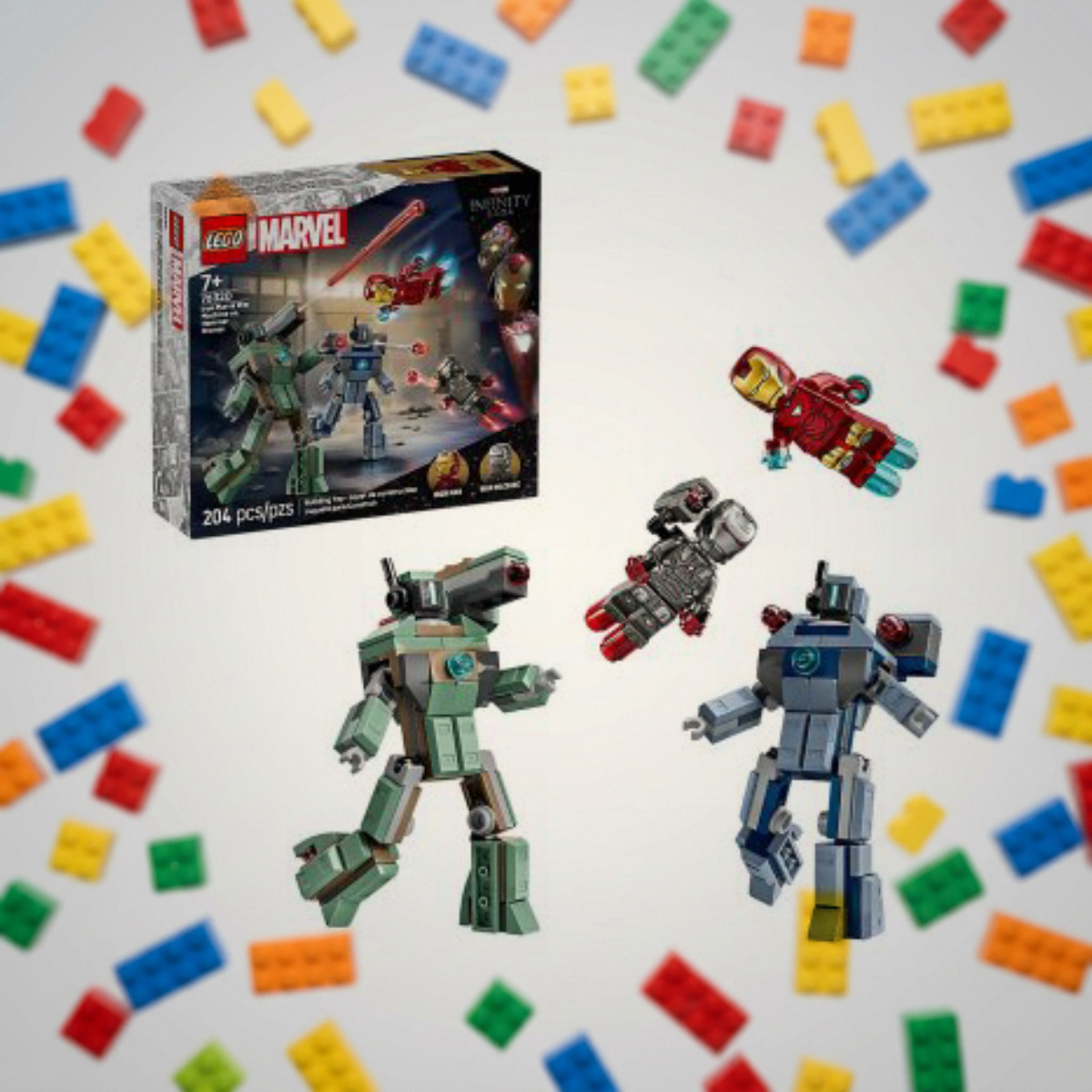 LEGO Marvel 76320 Железный человек и Боевая Машина против Хаммер Дронов