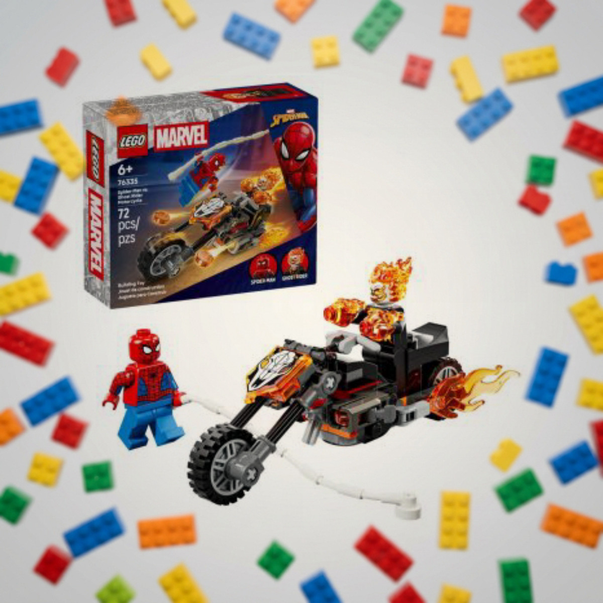 LEGO Marvel 76335 Человек-паук vs.Призрачный всадник на мотоцикле