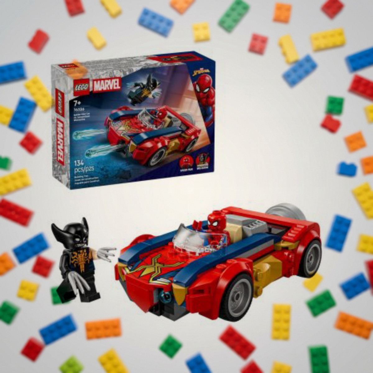 LEGO Marvel 76336 Автомобиль Человека-паука vs.Отравленный Росомаха