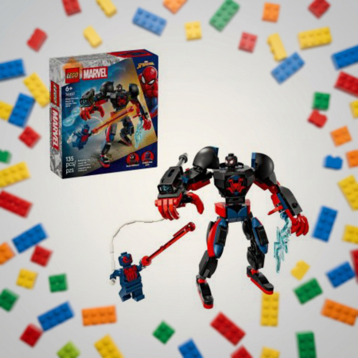 LEGO Marvel 76337 Робот Майлза Моралеза vs.Человек-паук 2099