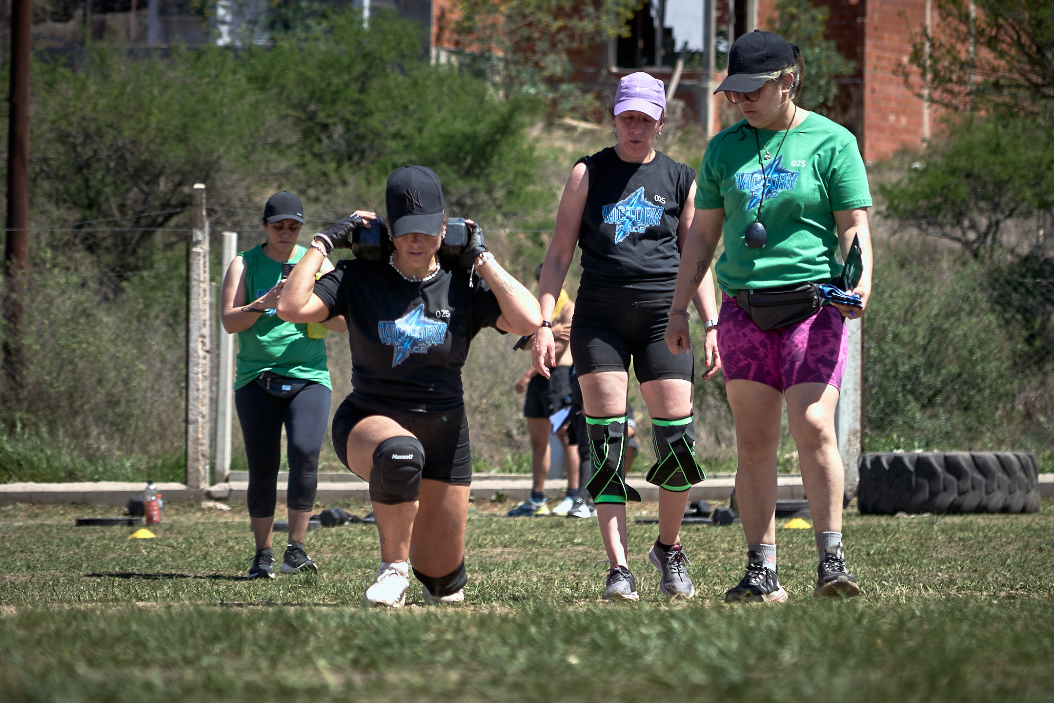 Vista del Playón Municipal con competidores