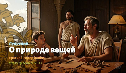 Читать краткий пересказ книги Лукреция «О природе вещей». О природе вещей, Лукреция, краткое содержа.jpg