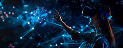 young woman wearing virtual reality vr headset immersed vibrant virtual world.jpg