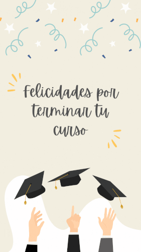 Beige Gray Illustration Happy Graduation Instagram Story.gif