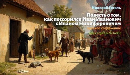 Читать краткий пересказ романа Николая Гоголя «Повесть о том, как поссорился Иван Иванович с Иваном .jpg
