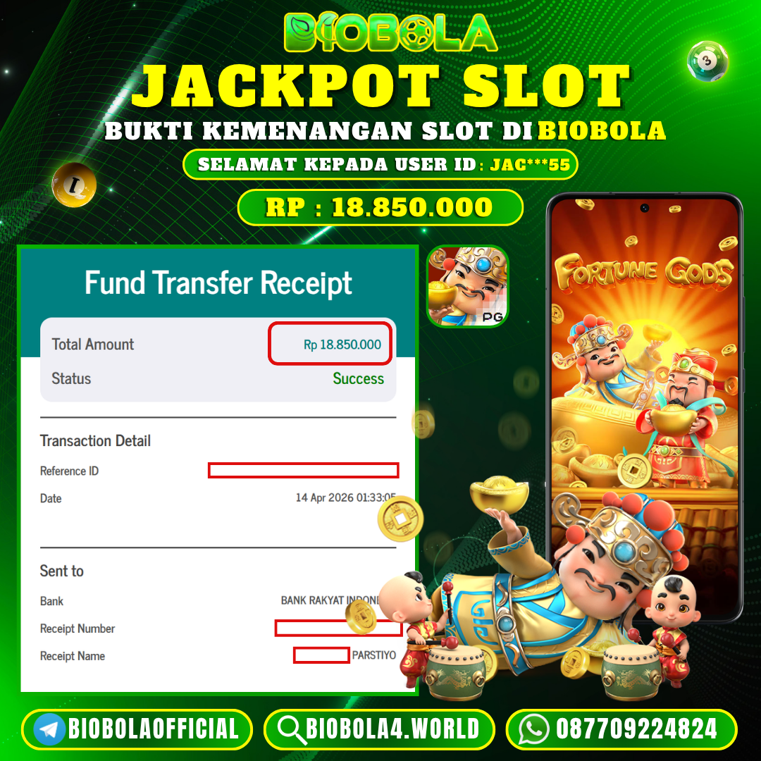 JP FORTUNE GODS 18 JT BIOBOLA DI BAYAR LUNAS !!