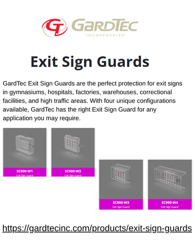 Durable Exit Sign Guards Protect & Secure Signs GardTec, Inc..png