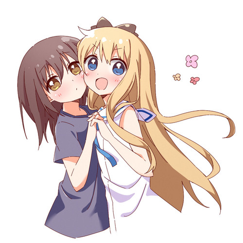  toshinou kyouko and funami yui yuruyuri drawn by haru konomi 150 1fbefd63373d1034ff7eea83185aa49f.jpg