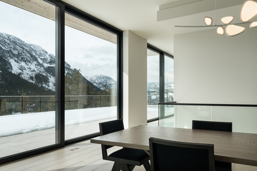 warbler residence whistler dining room mountain view wood ceiling.jpg