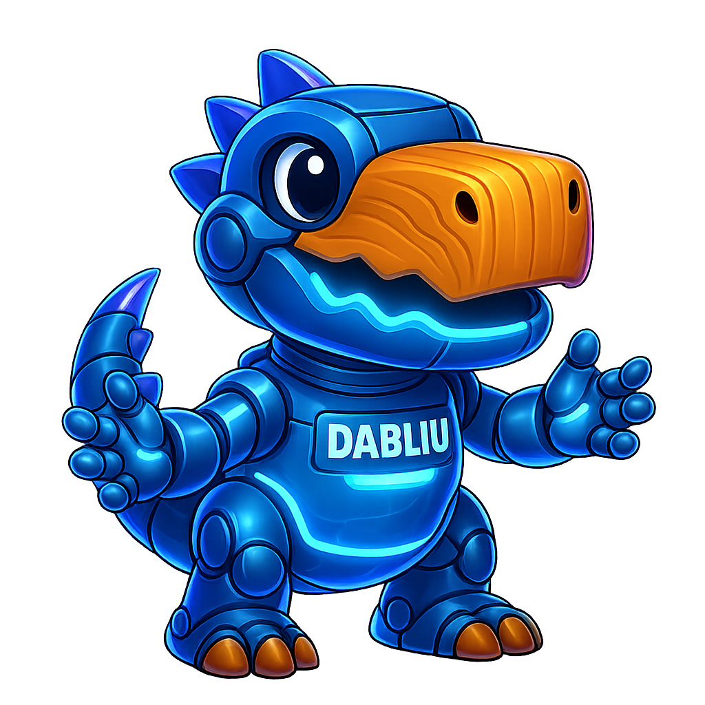 Mascote Dabliu da DBL Universe