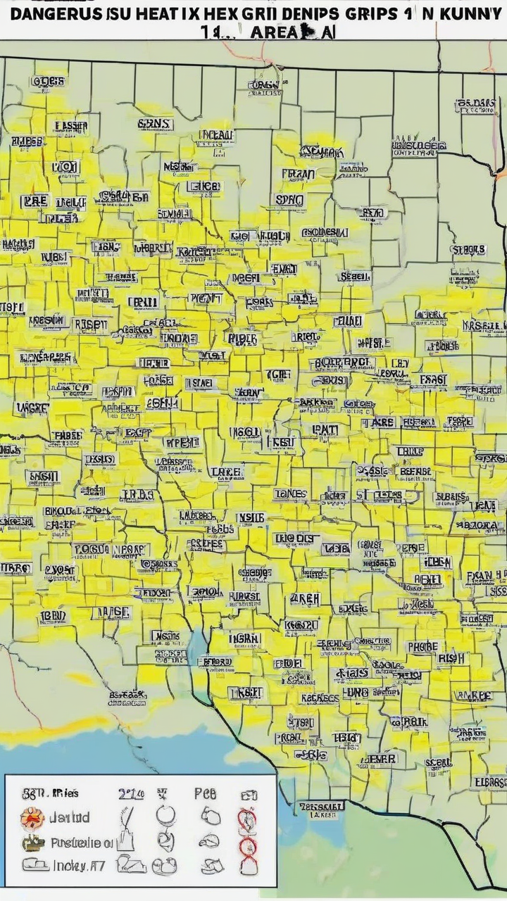 Dangerous heat index grips 14 areas on Sunday