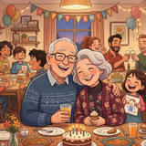 Elderly couple smiling 202604261401