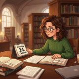 Student studying calendar 202604261521