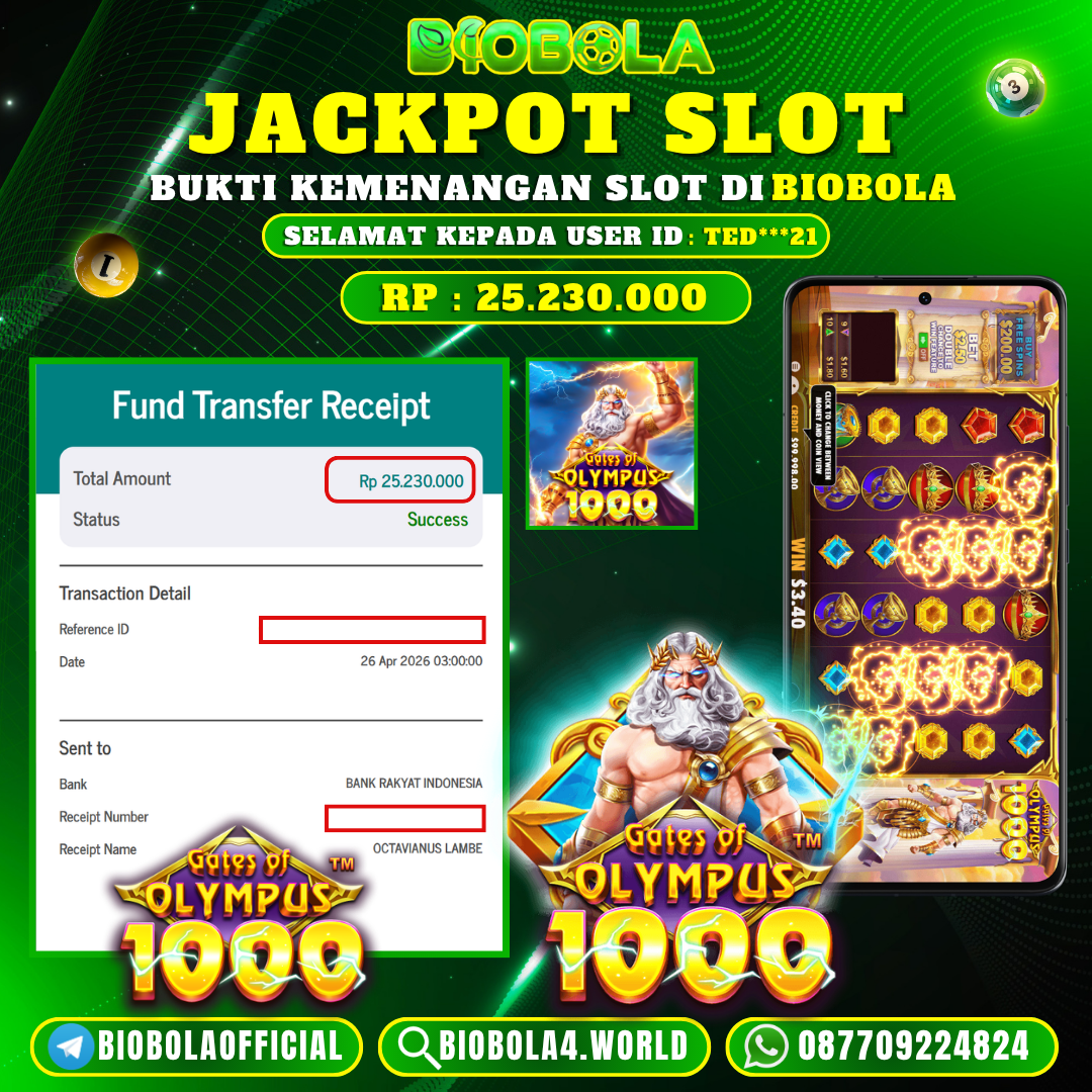 JP GATES OF OLYMPUS 1000 25 JT BIOBOLA DI BAYAR LUNAS !!