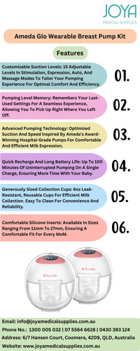 Ameda Glo Wearable Breast Pump Kit Joya Medical Supplies.jpg