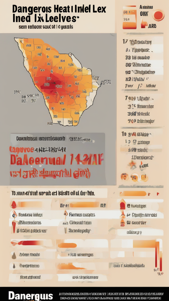 Dangerous heat index levels seen in 14 areas