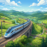 Modern train speeding 202604261730