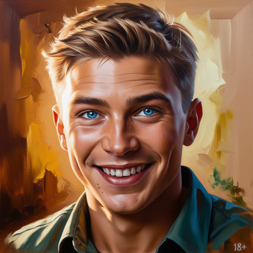 Default A 18 boys profile picture rendered in vivid oil paint 2.jpg