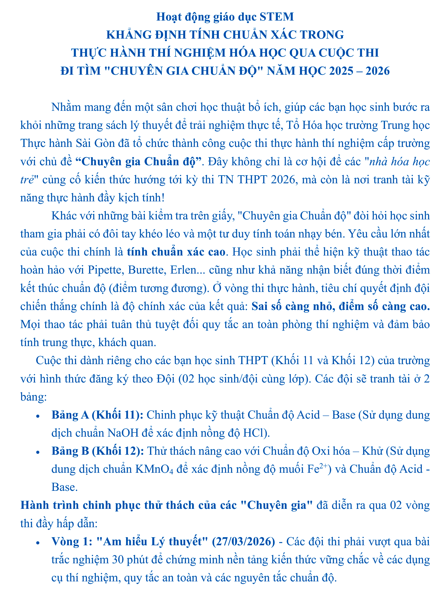 Hội thi CHUYÊN GIA CHUẨN ĐỘ 4 4 2026 1