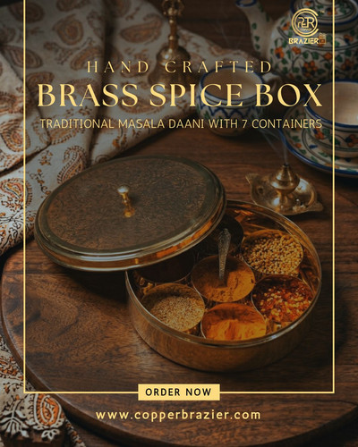 The Only Hand Crafted Brass Spice Box You Can Buy Right Now..jpg