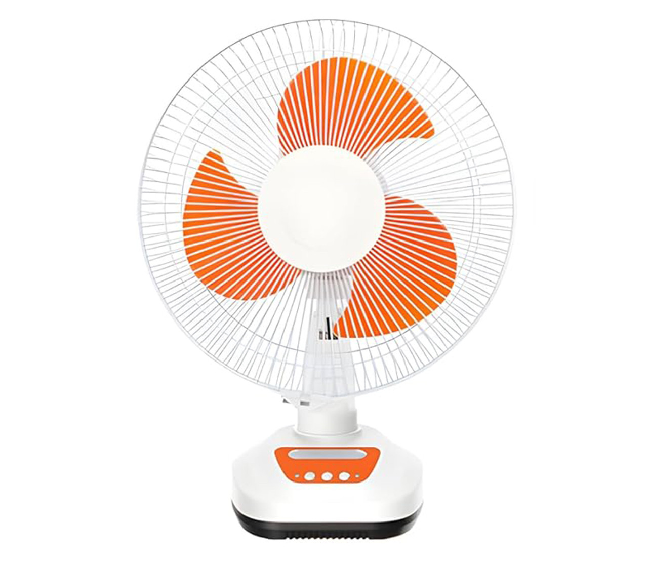 Ventilateur de table rechargeable avec oscillation et lumière LED
