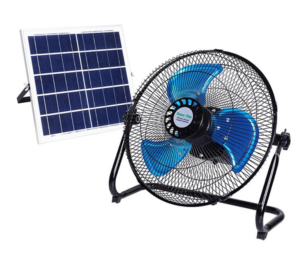 Ventilateur solaire rechargeable 12 pouces silencieux
