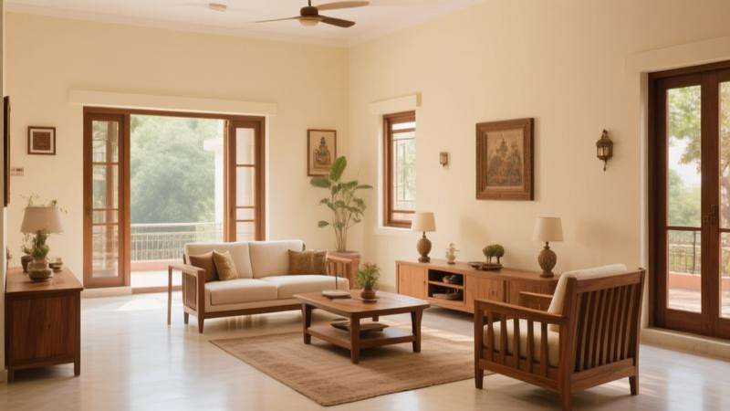 Interior paint cost per sq ft India 2026 modern home painted walls